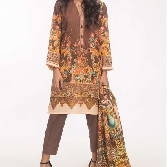 "SALE" Gulahmed Ideas Pret Khaddar 3piece suit - Picture 2 of 5